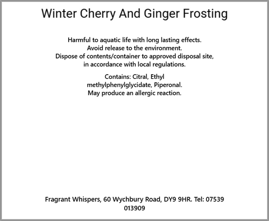 Winter Cherry & Ginger Frosting Wax Melt