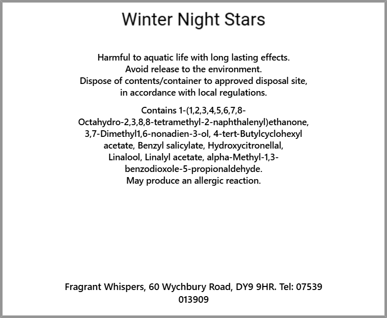 Winter Night Stars Wax Melt