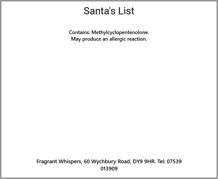 Santa's List Wax Melt