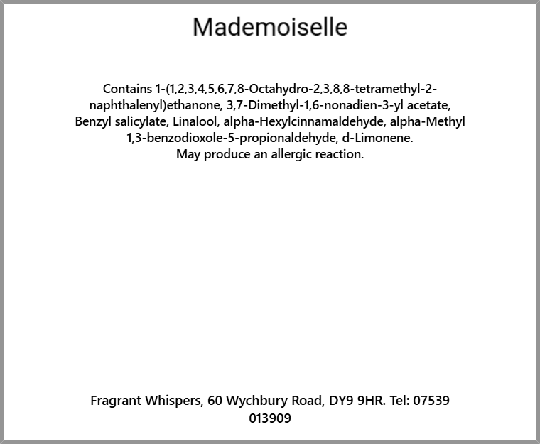 Mademoiselle Wax Melt