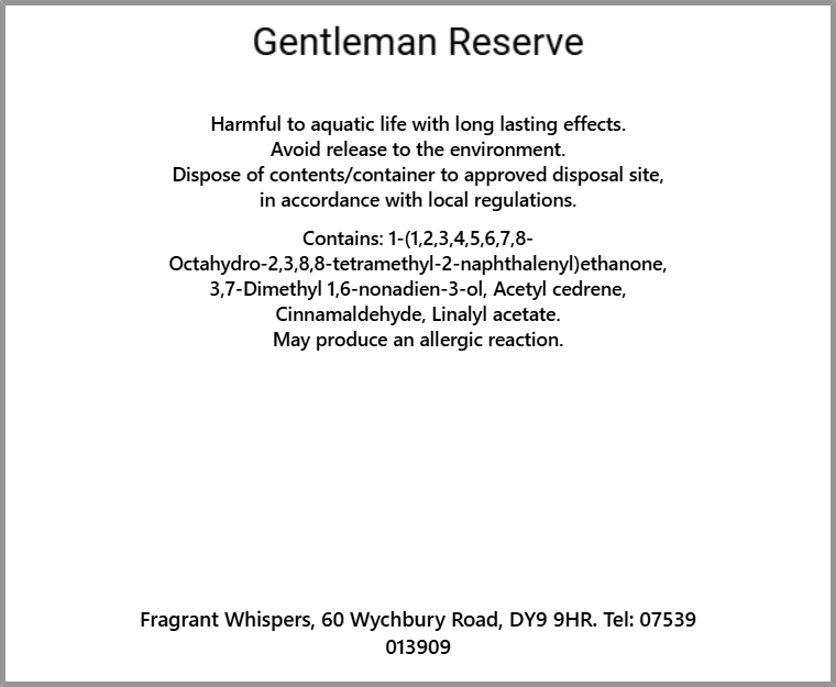 Gentleman Reserve Wax Melt