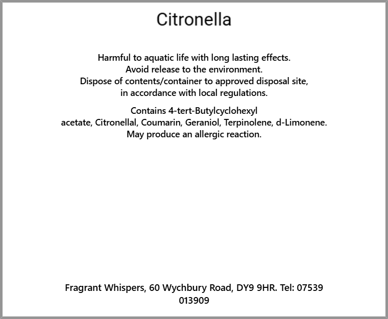 Citronella Wax Melt