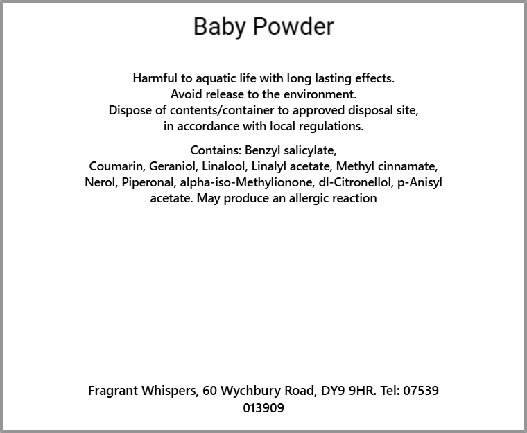 Baby Powder Wax Melt